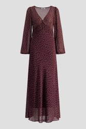 Productfoto 1 van Lang bordeauxbruin kleedje met polkadots door Louise voor Dames