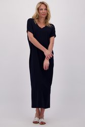 Lang donkerblauw kleedje met split van AC by Annelien Coorevits voor Dames