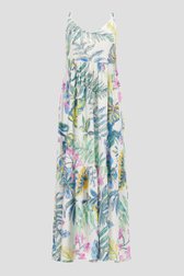Lang ecru kleedje met botanische print van More & More voor Dames
