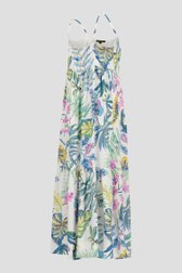Lang ecru kleedje met botanische print van More & More voor Dames