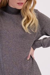 Detail van Lang grijs glitterend kleedje door Libelle voor Dames