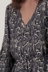 Detail van Lang grijs kleedje met slangenprint door JDY voor Dames
