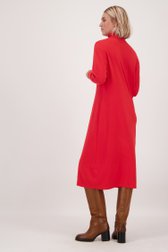 Lang rood gebreid kleedje van Libelle voor Dames