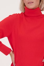 Lang rood gebreid kleedje van Libelle voor Dames