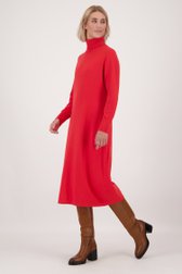 Lang rood gebreid kleedje van Libelle voor Dames