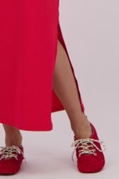 Detail van Lang rood kleedje  door Louise voor Dames