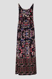 Lang zwart kleedje met kleurrijke bloemenprint van Only Carmakoma voor Dames
