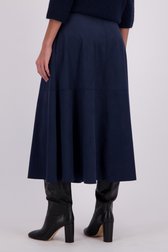Achterkant van Lange blauwe rok met daimlook door D'Auvry voor Dames