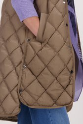 Lange bodywarmer in camel van Opus voor Dames