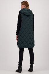 Lange bodywarmer in donkergroen van Opus voor Dames