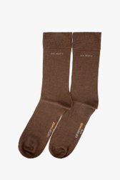 Productfoto 1 van Lange bruine sokken met wol - 2 paar door Camano voor Heren