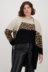 Lange cardigan met animal print van Only Carmakoma voor Dames