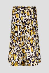 Lange ecru rok met goud-blauwe print van Claude Arielle voor Dames
