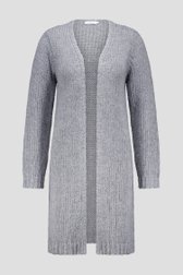Lange gebreide grijze cardigan van Liberty Island voor Dames