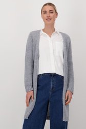 Lange gebreide grijze cardigan van Liberty Island voor Dames