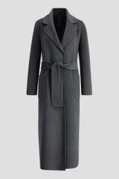 Productfoto 1 van Lange grijze mantel met striklint door AC by Annelien Coorevits voor Dames