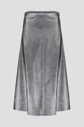 Productfoto 1 van Lange grijze rok in leather look door Geisha voor Dames