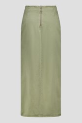 Lange groene jeansrok met split van Liberty Island Denim | 7464653 ...