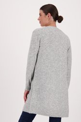 Lange lichtgrijze cardigan  van Liberty Island voor Dames