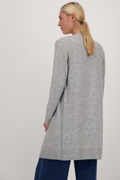 Achterkant van Lange lichtgrijze cardigan zonder knopen door Liberty Island voor Dames