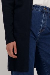 Detail van Lange navy cardigan zonder knopen door Liberty Island voor Dames