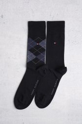 Voorkant van Lange navy sokken - 2 paar door Tommy Hilfiger voor Heren