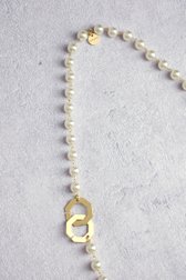 Lange parelketting met gouden details van Liberty Island voor Dames