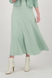 Lange pastelgroene rok met satin look van D'Auvry voor Dames