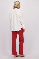 Achterkant van Lange roodbruine broek door Claude Arielle voor Dames