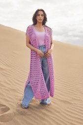 Lange roze cardigan - Louise x Tine van Louise voor Dames