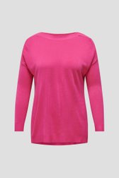 Lange roze trui van Only Carmakoma voor Dames