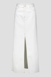 Lange witte jeansrok met split van Louise voor Dames