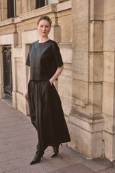 Extra foto 5 van Lange zwarte rok in leather look door Louise voor Dames