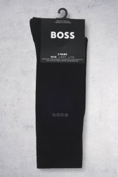 Productfoto 1 van Lange zwarte sokken - 2 paar door Hugo Boss voor Heren