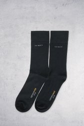 Voorkant van Lange zwarte sokken met wol - 2 paar door Camano voor Heren