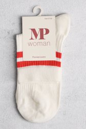 Larges chaussettes blanches avec rayure rouge de MP Denmark pour Femmes