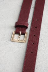 Productfoto 1 van Lederen bordeaux riem met gouden gesp door Liberty Island voor Dames