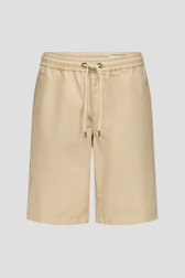 Lichtbeige bermuda met elastische tailleband van Casual Five voor Heren