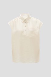Lichtbeige blouse met korte mouwen van Opus voor Dames