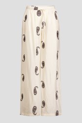 Productfoto 1 van Lichtbeige broek met zwart paisley motief door JDY voor Dames