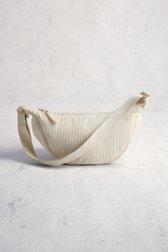 Voorkant van Lichtbeige corduroy crossbodytas door LŌVING voor Dames