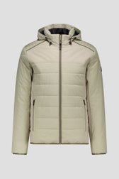 Productfoto 1 van Lichtbeige gevoerde jas met afneembare kap door Dansaert Blue voor Heren