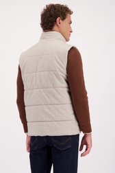 Achterkant van Lichtbeige gewatteerde bodywarmer door Upper East voor Heren