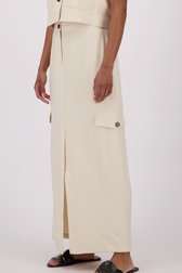 Lichtbeige maxirok met split van JDY voor Dames