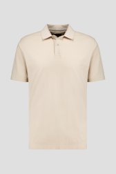 Productfoto 1 van Lichtbeige polo met korte mouwen in structuurstof door Ravøtt voor Heren