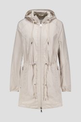 Lichtbeige regenjas met kap van Barbara Lebek voor Dames