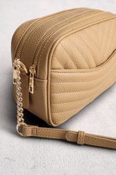 Productfoto 1 van Lichtbeige schoudertas met doorgestikte structuur door Modeno voor Dames