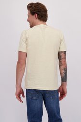 Achterkant van Lichtbeige T-shirt met ronde hals door Ravøtt voor Heren