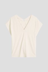 Productfoto 1 van Lichtbeige T-shirt met V-hals door Marc O'Polo voor Dames