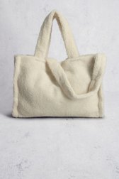 Voorkant van Lichtbeige teddy handtas door Liberty Island voor Dames